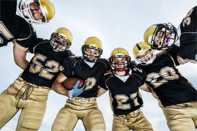 A football team.