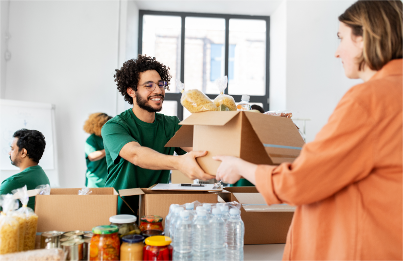 A nonprofit is accepting donations.