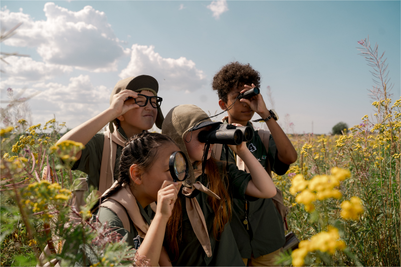 A gourp of Eagle Scout scouting