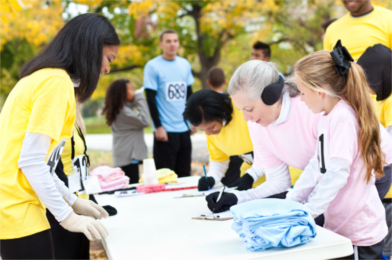 Planning a charity run fundraising event.
