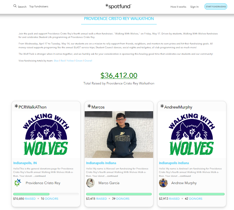 *spotfund peer to peer fundraising platform to boost your walk-a-thon fundraiser effort.