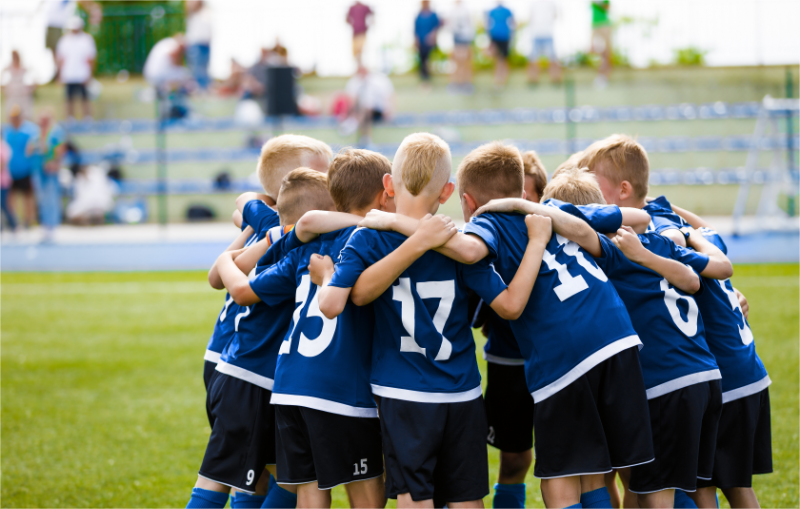 A young football team.