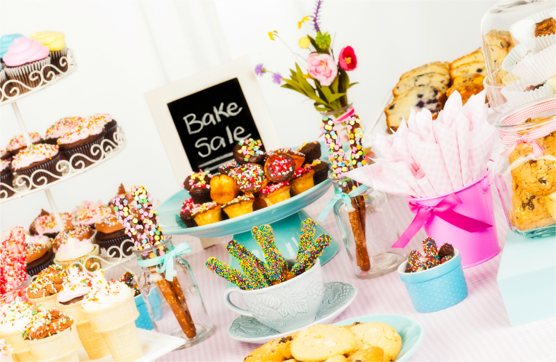 A bake sale fundraiser.