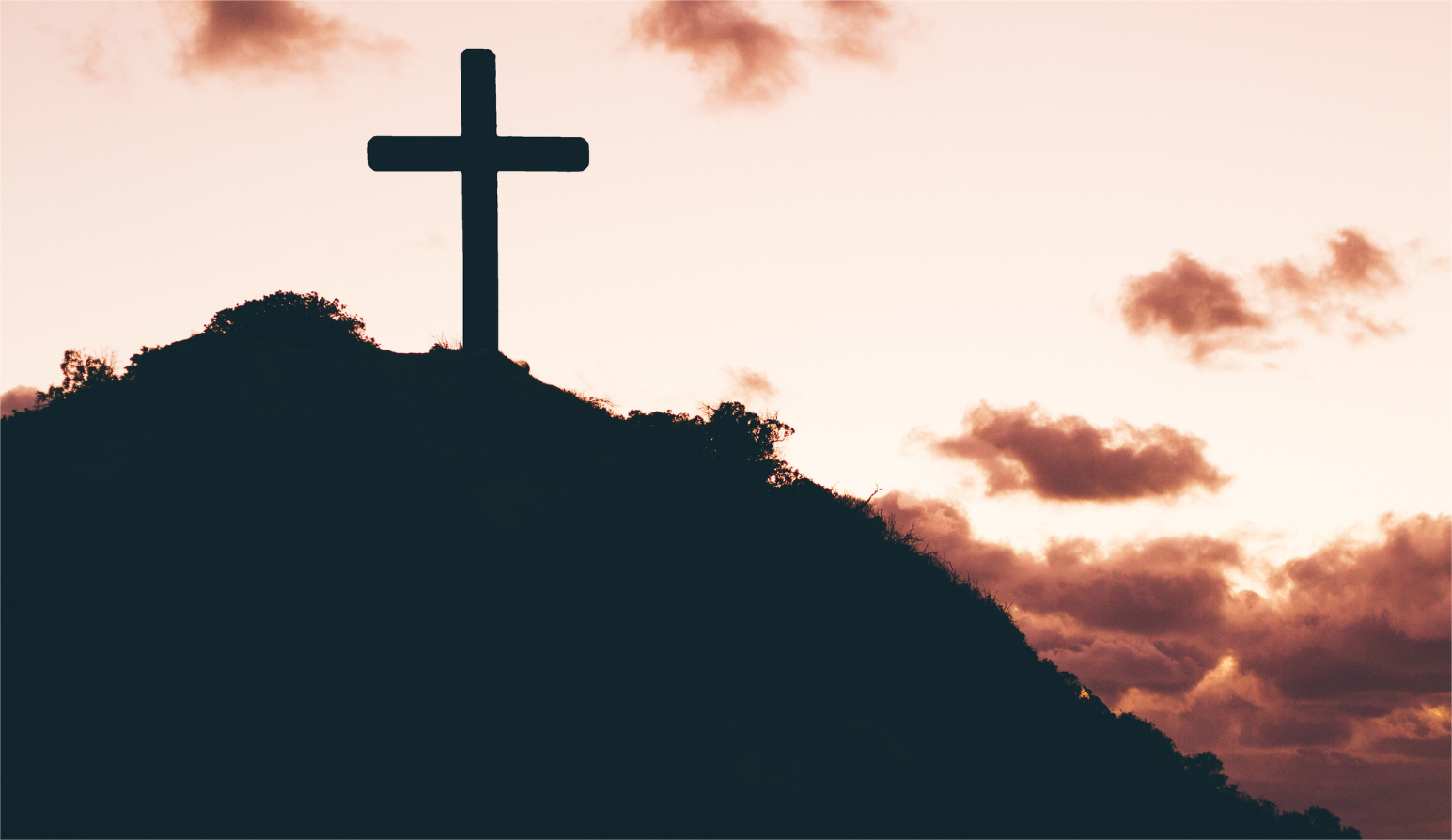 Church cross on the hill。